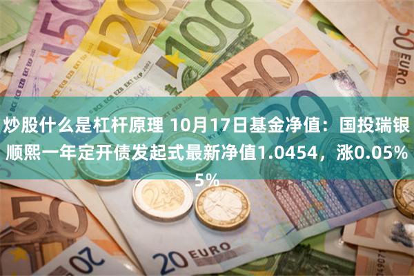 炒股什么是杠杆原理 10月17日基金净值：国投瑞银顺熙一年定开债发起式最新净值1.0454，涨0.05%