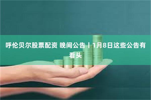 呼伦贝尔股票配资 晚间公告丨1月8日这些公告有看头