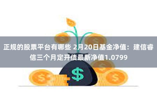 正规的股票平台有哪些 2月20日基金净值：建信睿信三个月定开债最新净值1.0799